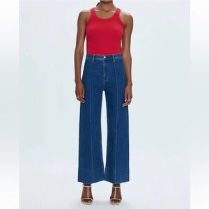 NWT Pistola - Penny Pintuck Ankle Jeans High Rise Wide Leg